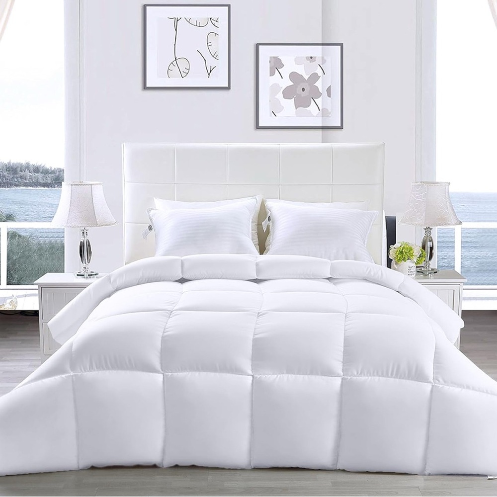 New White All Season Duvet Comforter TWIN Down Alternative.